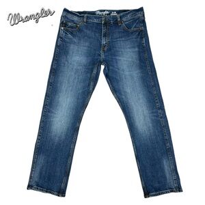 Wrangler Retro Men’s 38x32 Slim Straight Medium Blue Denim Jeans WLT88BZ‎